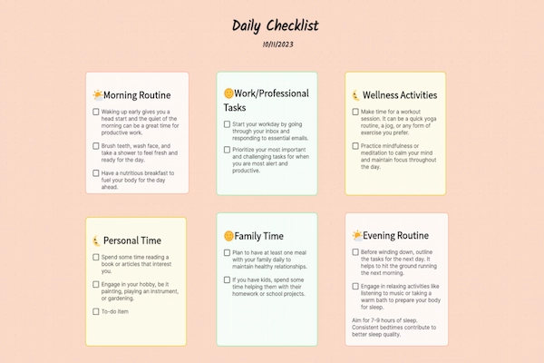 Morning Routine Checklist for Focus