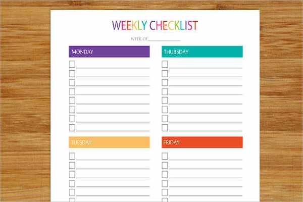 Weekly Review Checklist Printable