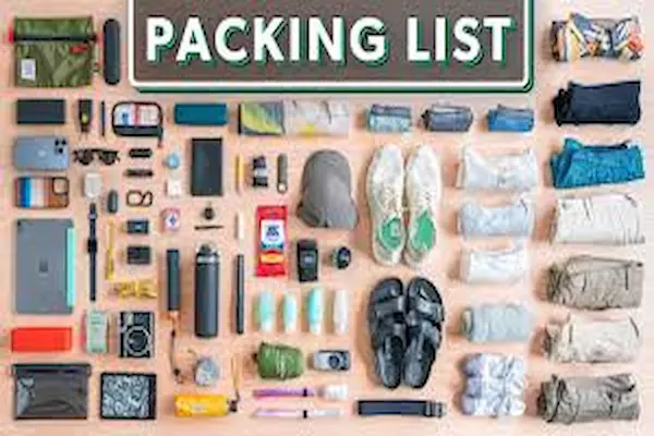 travel packing list minimalist